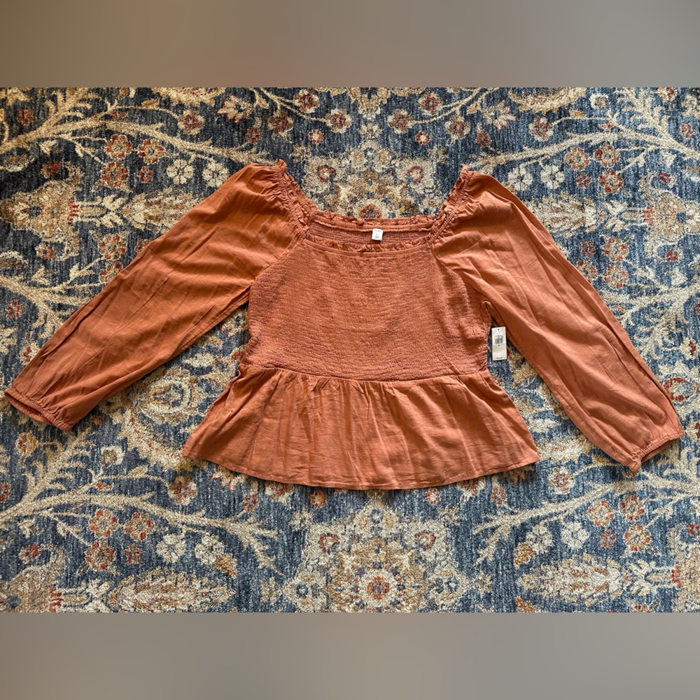 NWT Old Navy womens dusty rose bohemian top size XL
